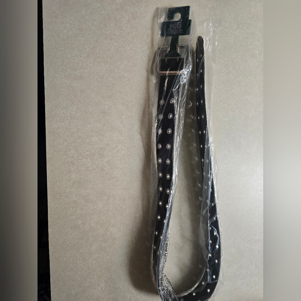 Wild Fable NWT Black Belt with Silver Buckle, Size Small